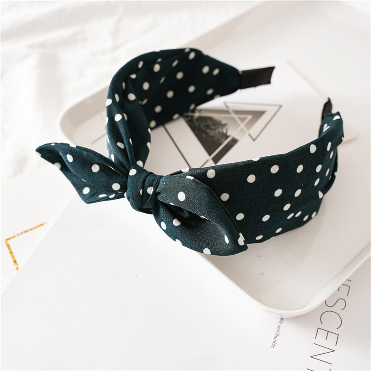 New Cross-knotted Wide Version Crimped Chain Headband