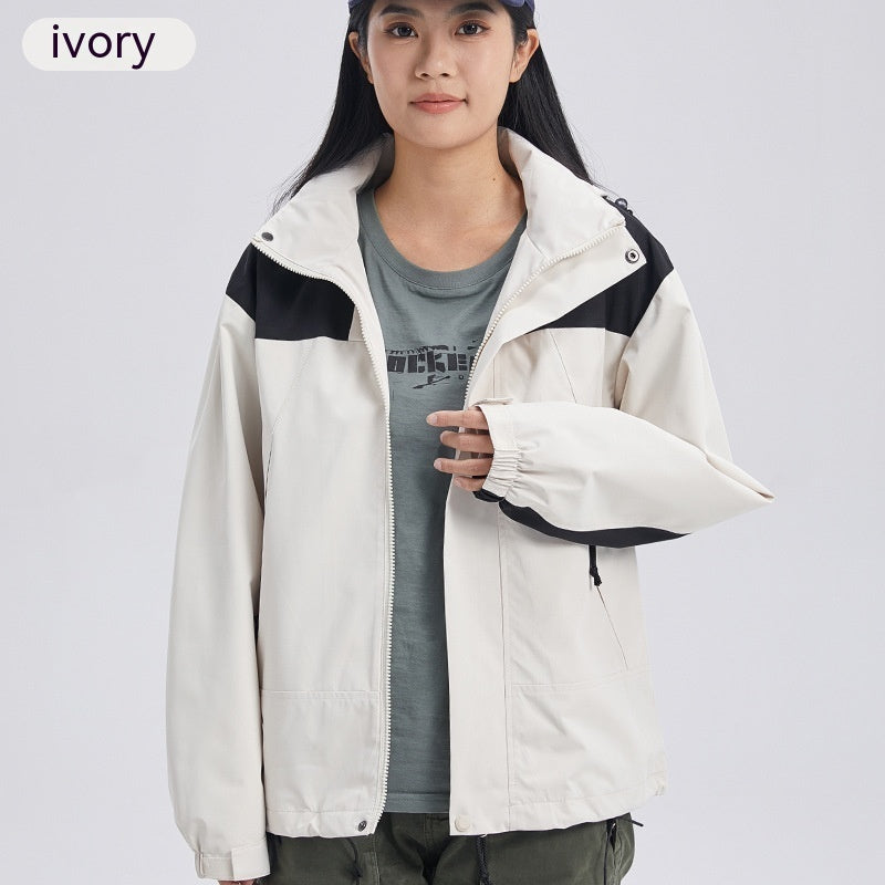 Hooded Outdoor Shell Jacket For Men And Women