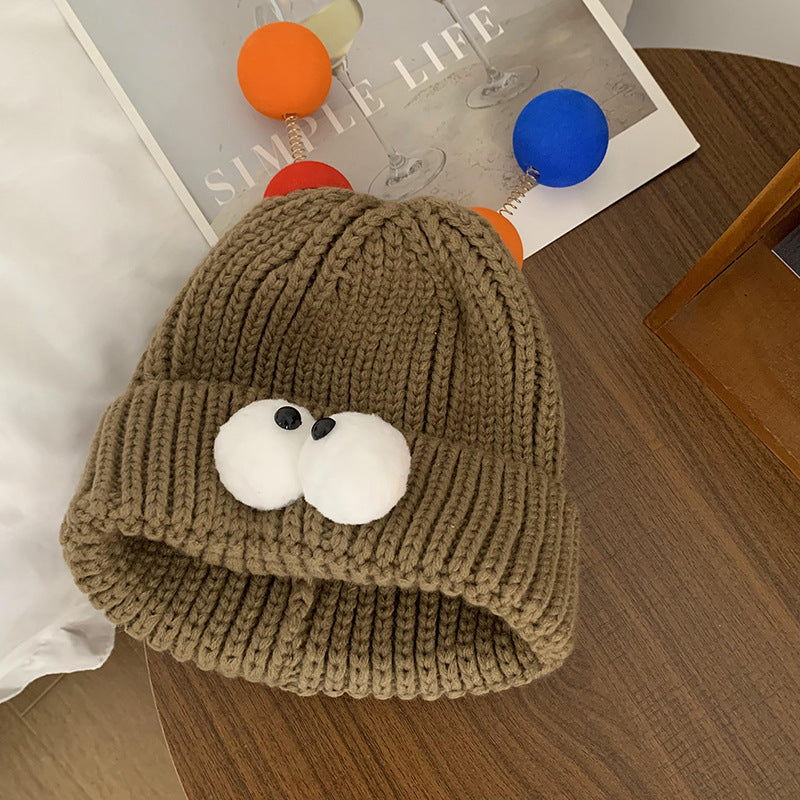 Funny Couple Style Knitted Hat Makes Your Face Look Smaller