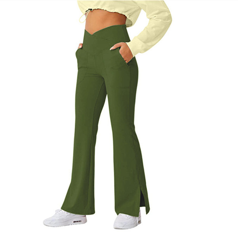 High Waist Skinny Stretch Flare Pants Fashion Female