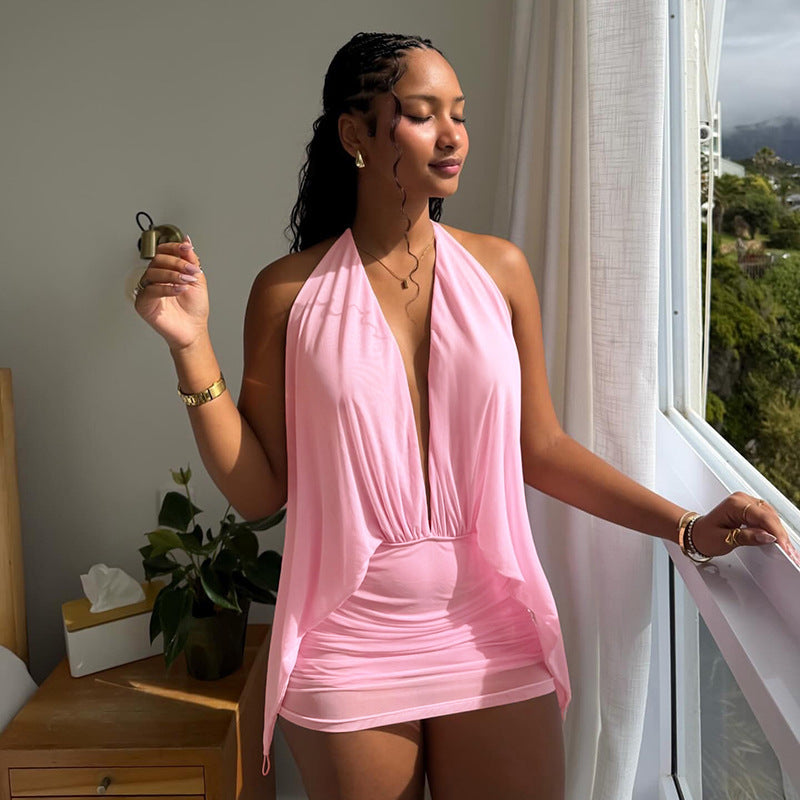 Women's Summer New Solid Color Dress