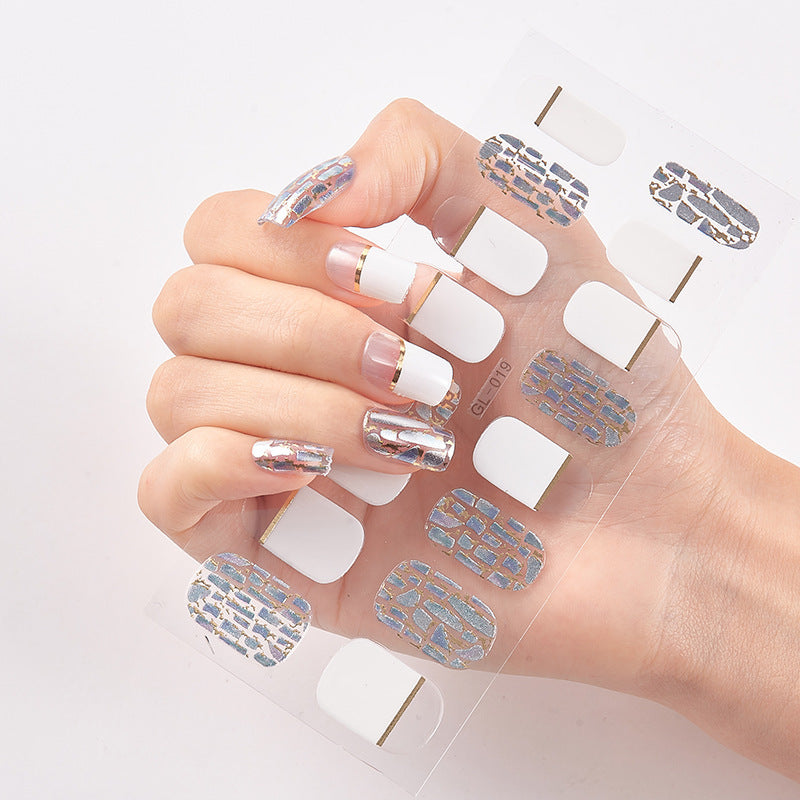 Gilding Cat's Eye Letter Color Nail Sticker