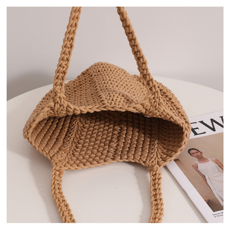 Single Shoulder Cotton Thread Woven Bag