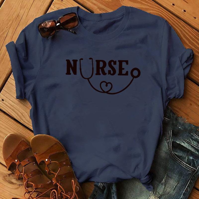 Women's Christmas Animal Flower Short Sleeve