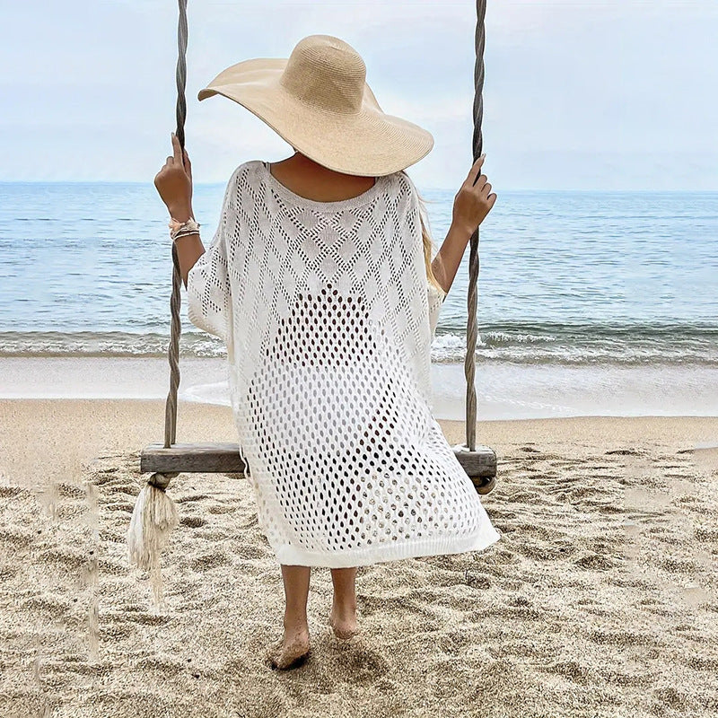 Knitted Long-sleeve Tunic Dress