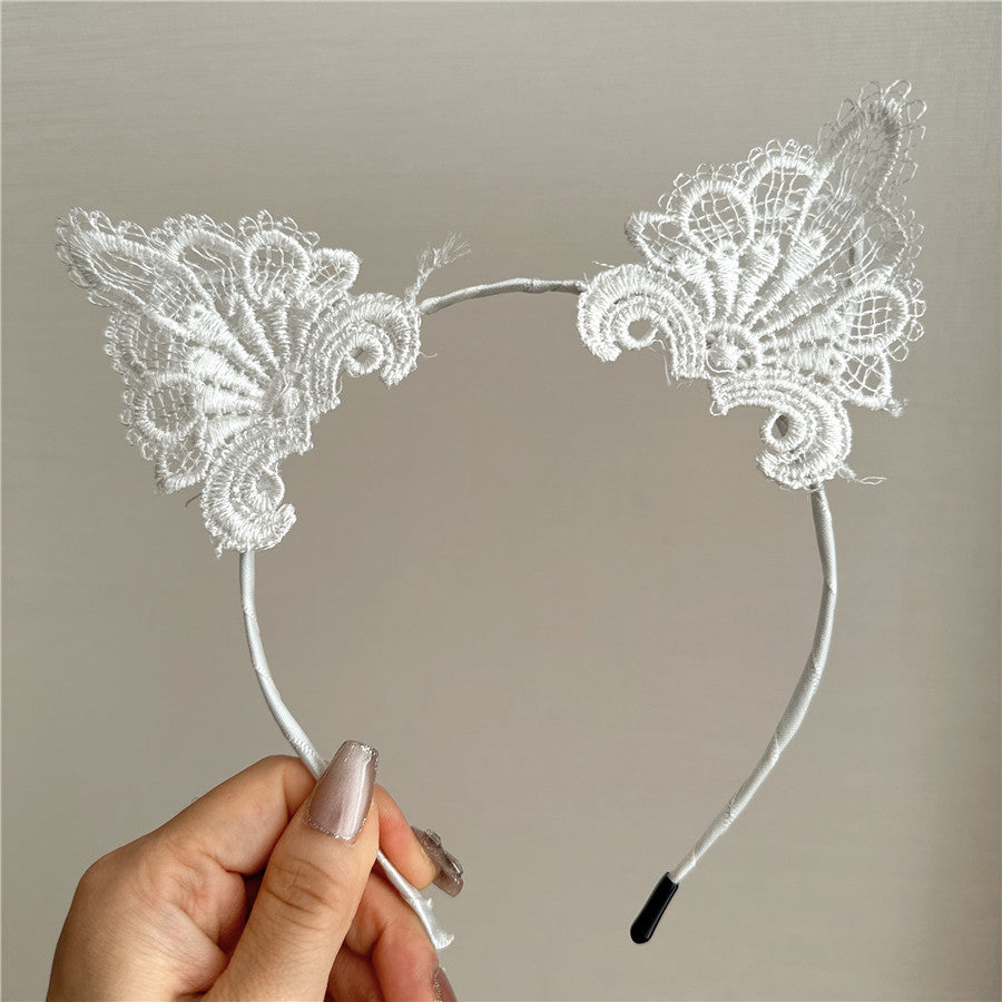 Ladies' Temperament Lace High-end Cat Ear Hair Accessory