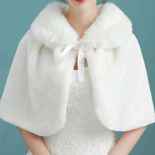 Cape Fur Coat Autumn And Winter Thick Warm Coat
