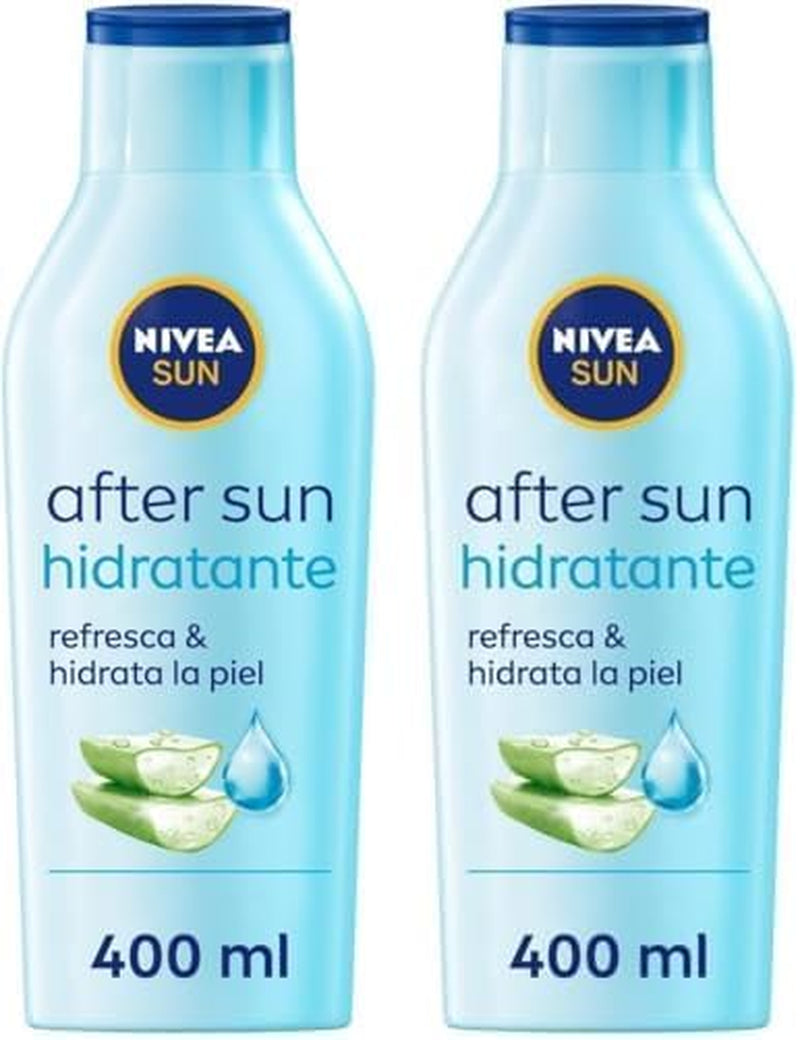 NIVEA SUN after Sun Loción Hidratante (1 X 400 Ml), Loción Calmante Para El Cuidado De La Piel Tras La Exposición Al Sol, Cuidado Solar Con Aloe Vera