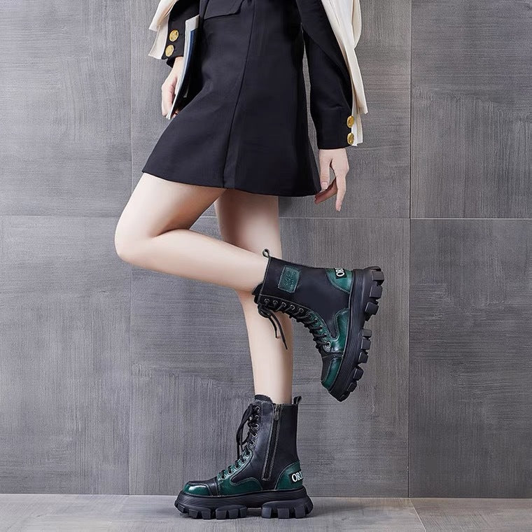Round Toe Platform High-top Fashion Women's Shoes