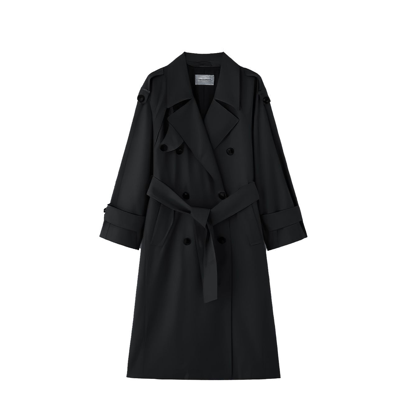 Petite Stylish Casual Outerwear Trench Coat