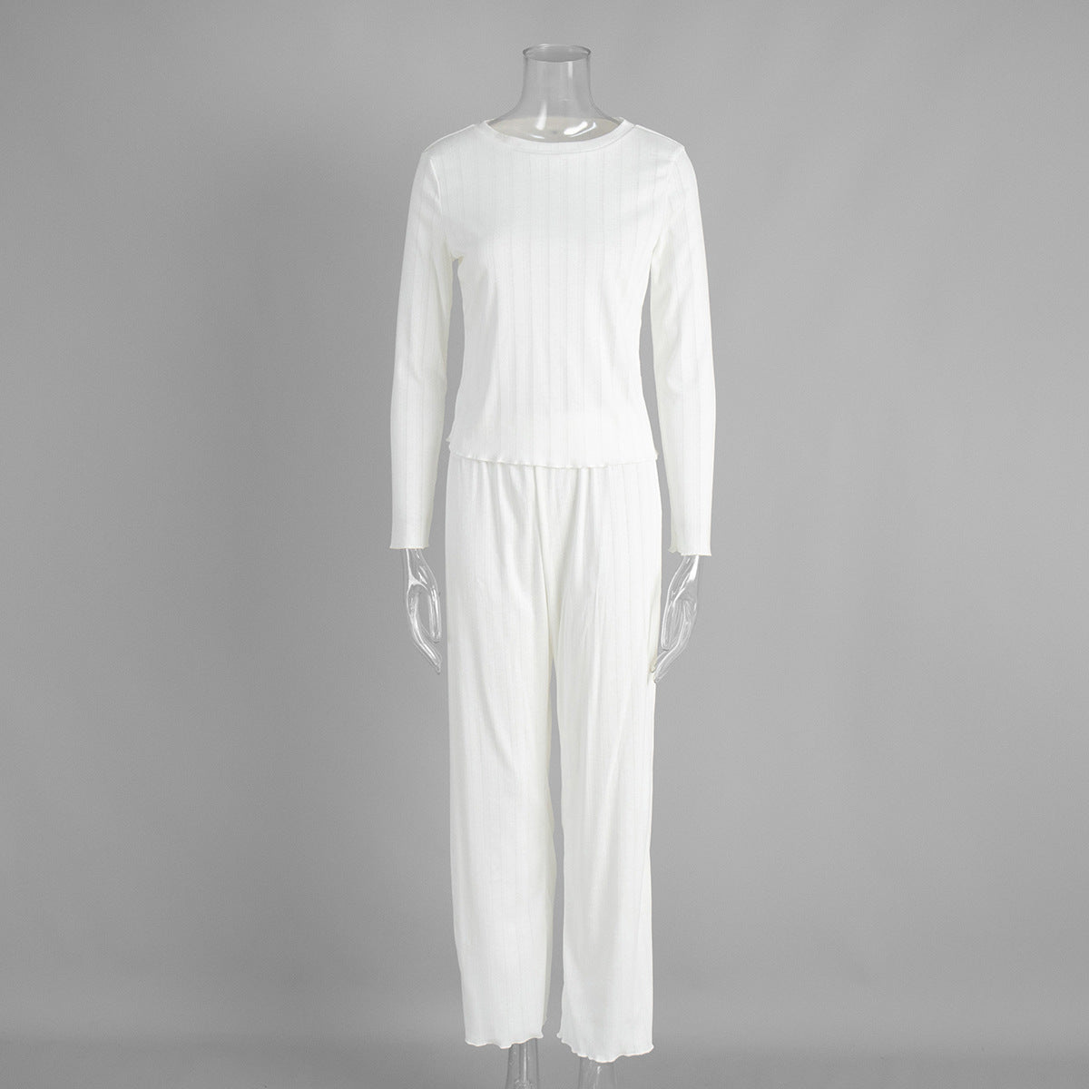 Heart Jacquard Long-sleeved Pajamas Two-piece Set