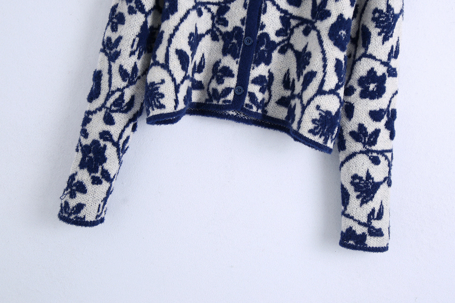 New European And American Women's Floral Jacquard Knitted Sweater
