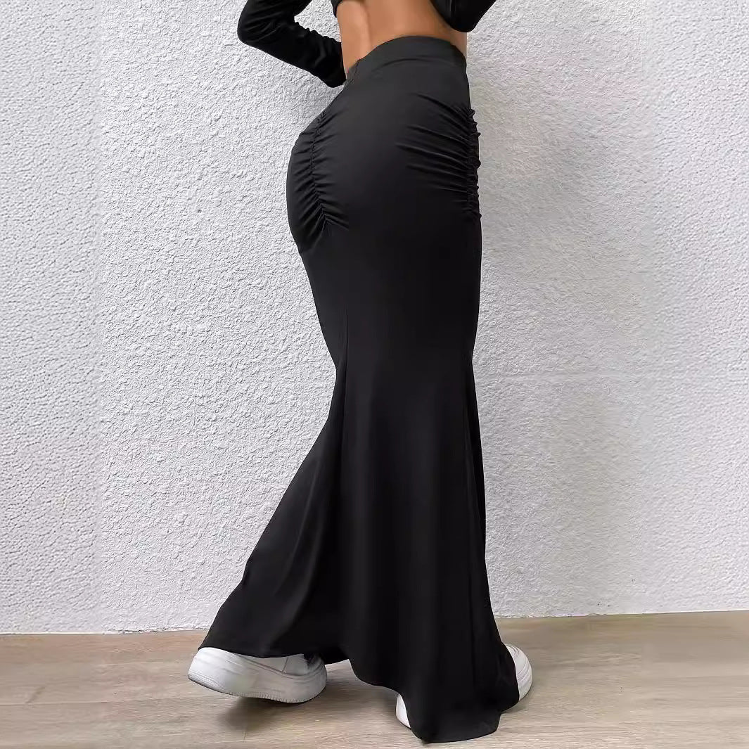 New Skirt Knitted Solid Color Fishtail