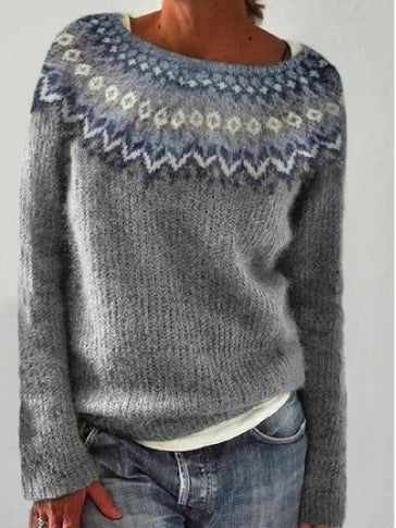 Women's Wish Hot Sale Round Neck Multicolor Loose Fashion Pullover Sweater