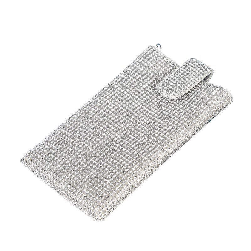 Dame Cross-body Skuldertaske Lille Taske Rhinestone Aften Vertikal Aftentaske