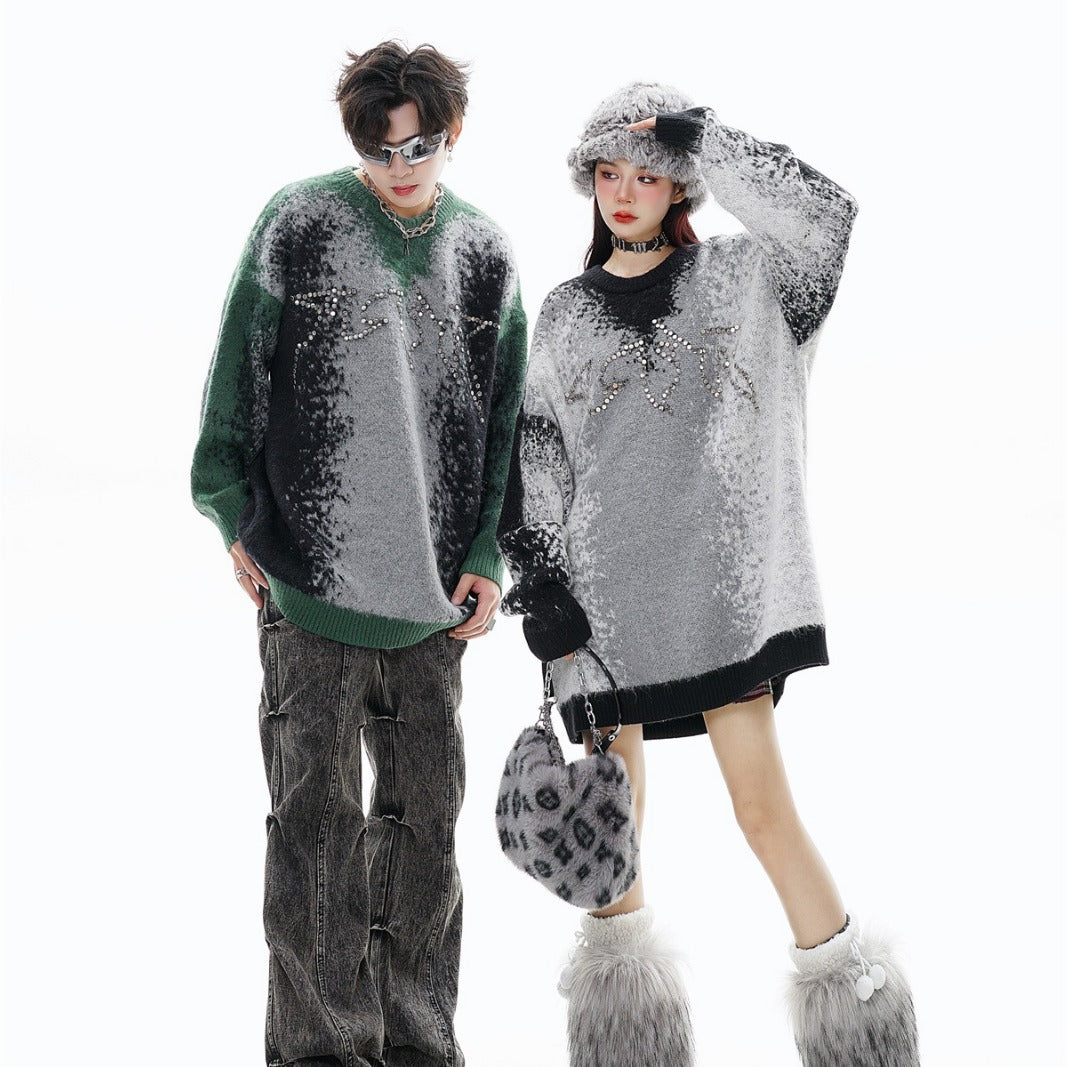 American Street Hip Hop Couple Knitwear