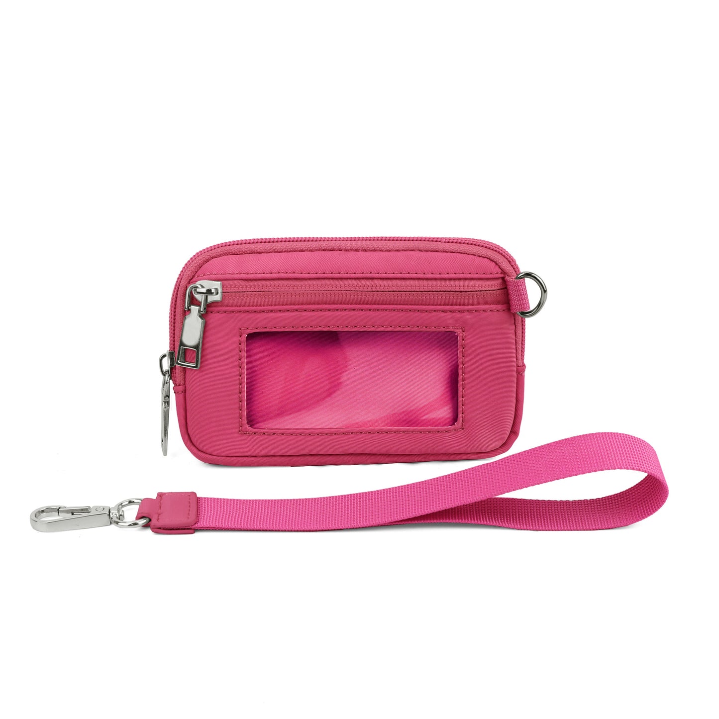 Transparent PVC Card Bag Wrist Bag Portable Bank Card Change Purse