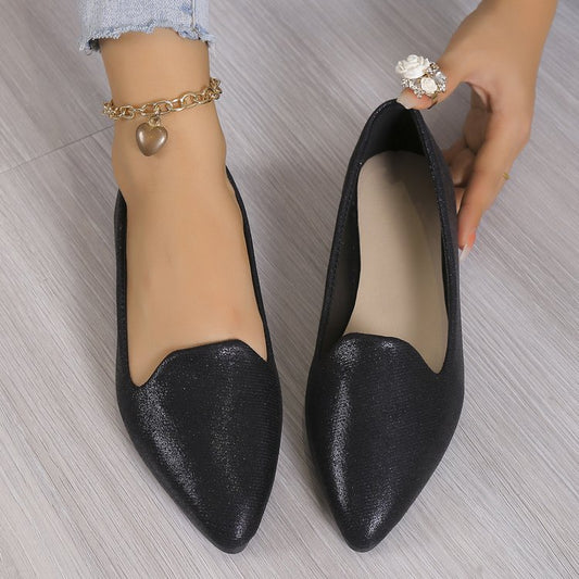 Plus Size Shallow Mouth Pumps Women's New Simple Flat Gommino