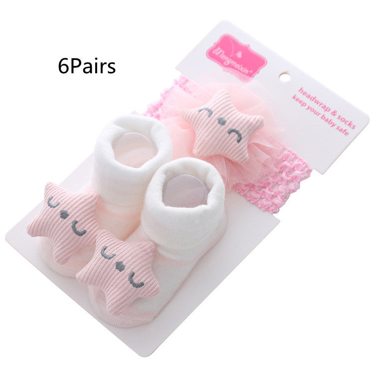 New Polka Dot Three-dimensional Hair Ball Flip Up Children's Socks