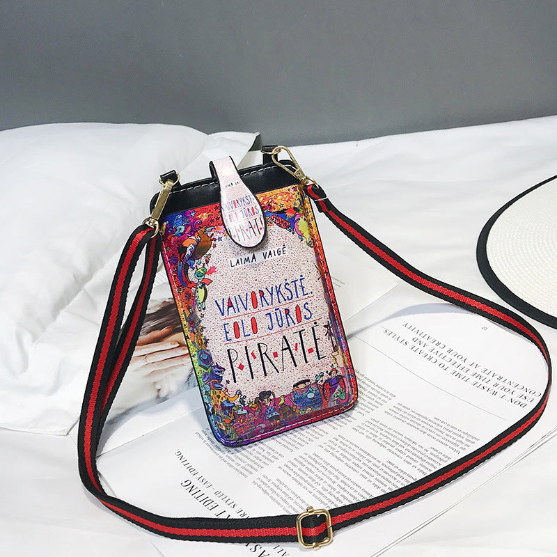 Printed Cartoon Mobile Phone Bag Women's Messenger