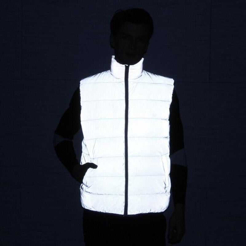 Efterår Vinter Refleksvest Herre Slim Frakke Frakke Plus Size Vest