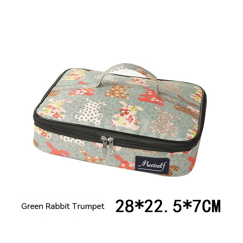 Flat Portable Lunch Bag Large