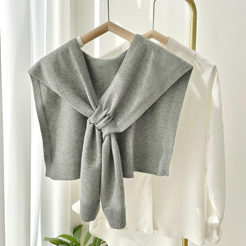 Fashion Shawl All-match Solid Color Scarf