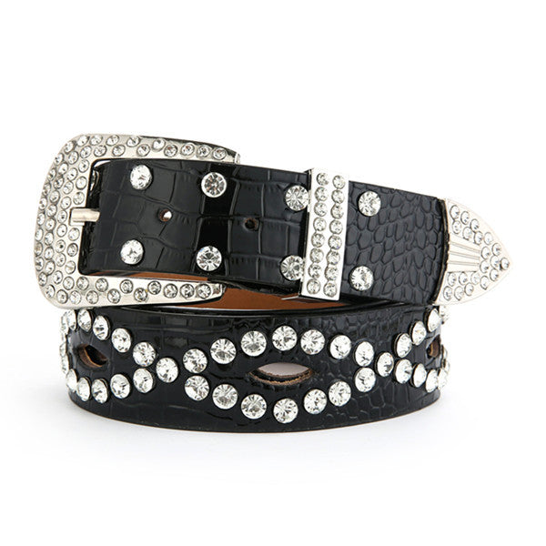 Fashionable And Versatile White Decorative Ladies Korean Jeans Wide Belt