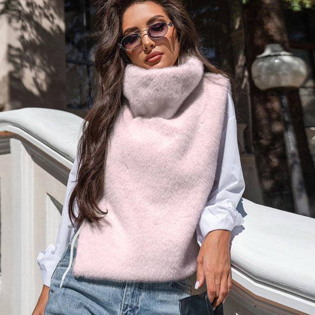 Light Luxury Plush Vest Women's High-grade Warm