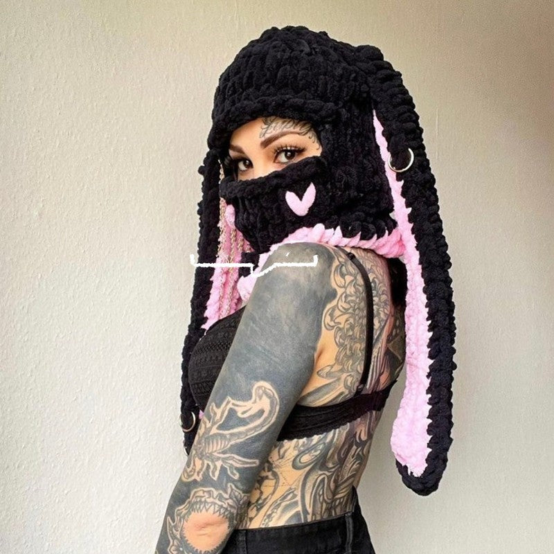 Thickened Demon Mask Warm Travel Fleece Head Cover