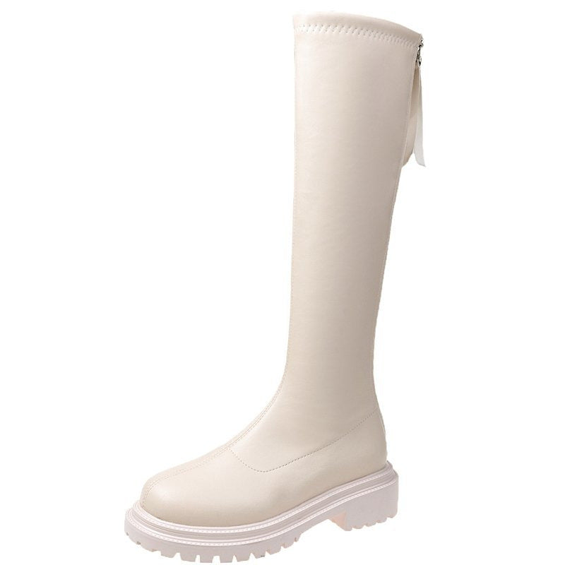 Korean Version Of The New Velvet Heightened Knight Boots