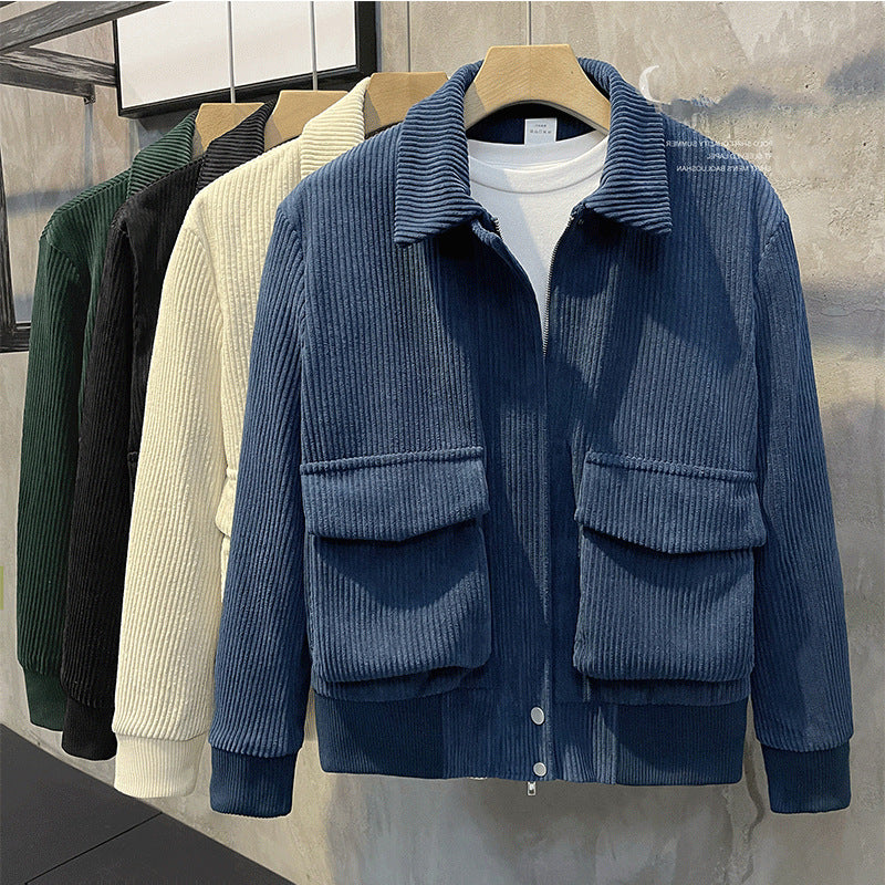 Corduroy Coat Men's Trendy Jacket Trendy Brand Fashion