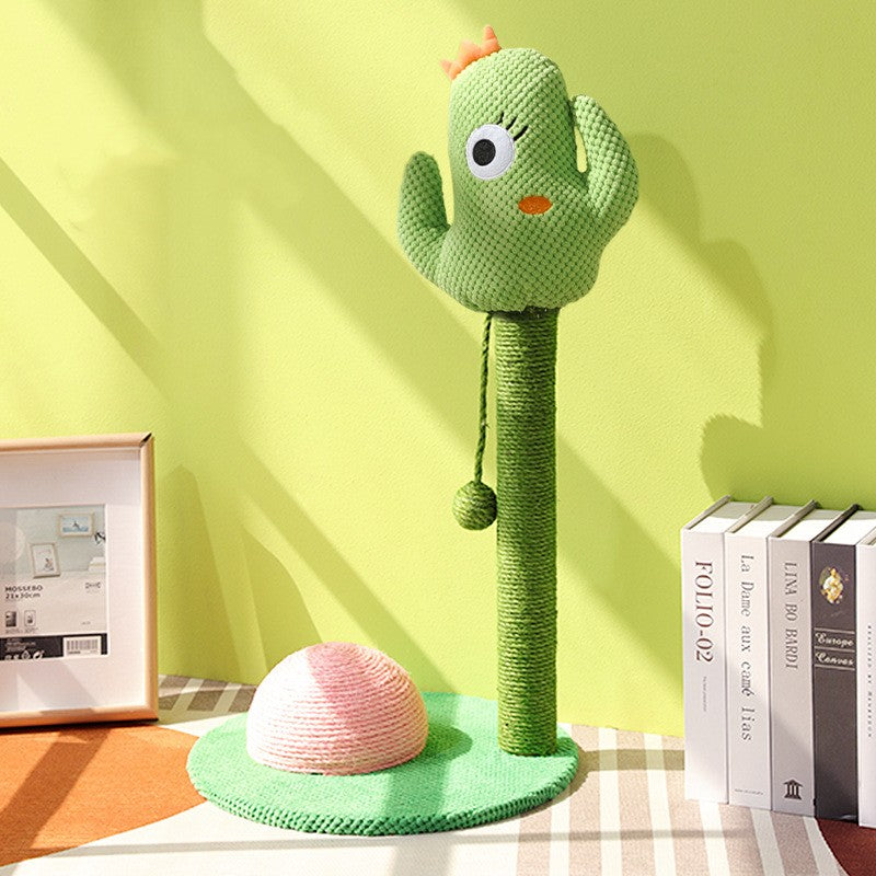 Klatrestativ til katte i kaktus-design med sisal-hampesøjle til kloslibning