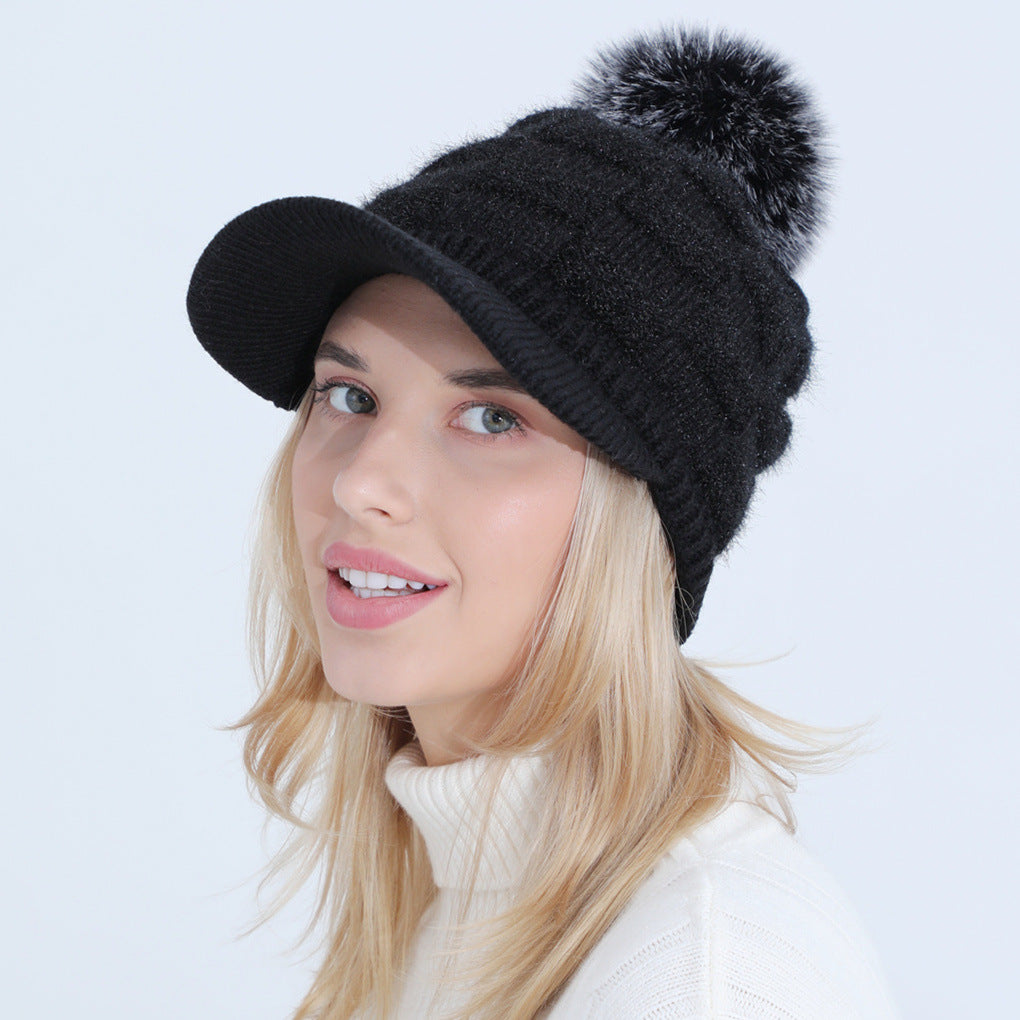 Thick Jacquard Square Knitting Wool Warm Hat