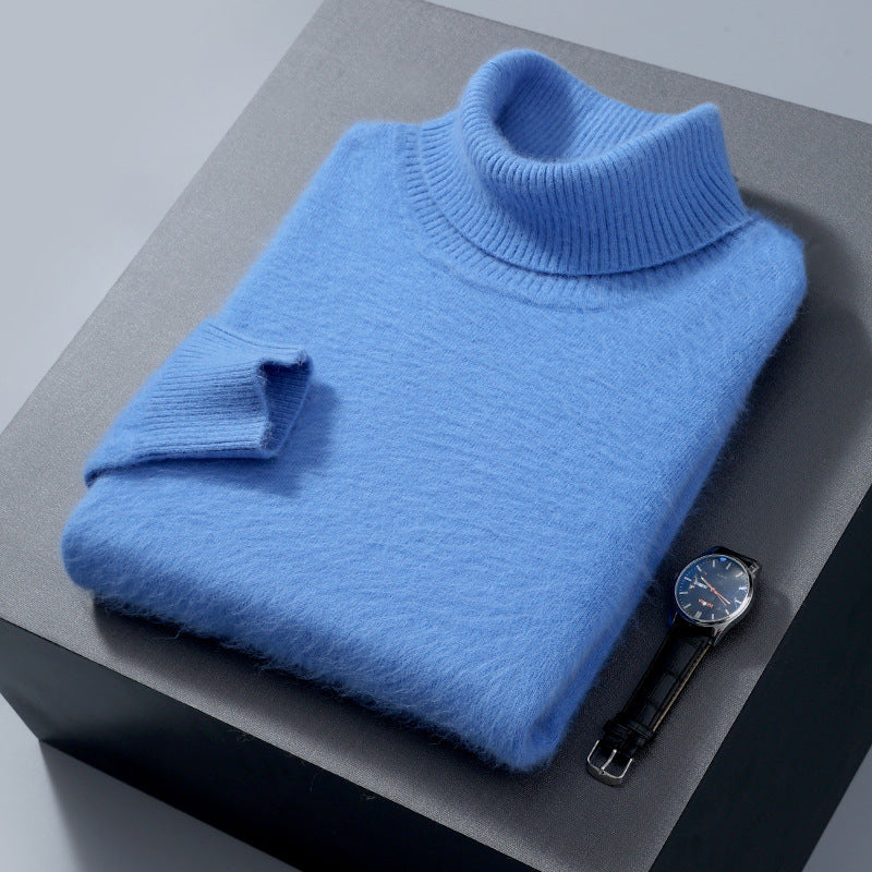 Men's High-neck Cashmere Sweater Solid Color Versatile