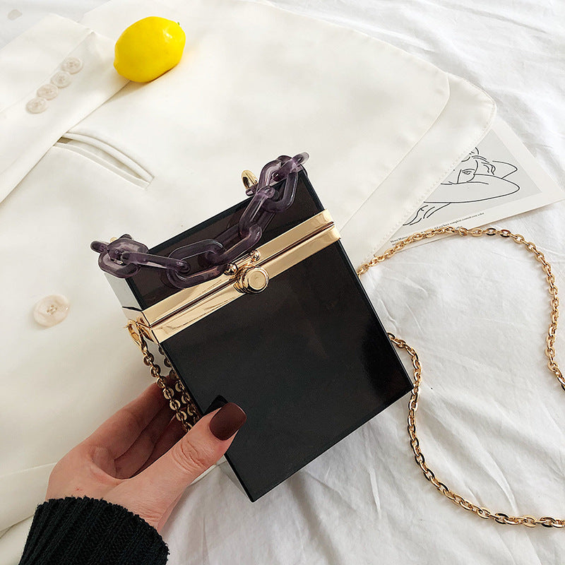 Korean Acrylic Transparent Ins Chain Messenger Bag