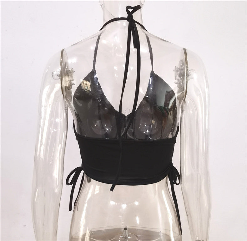 Women's Top Suspenders Halter Neck U Neck