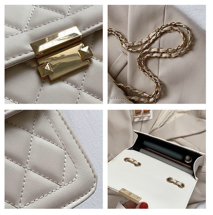 Fashion rhombic chain bag shoulder slung