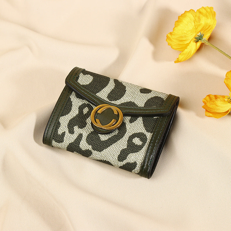 New Leopard Print Women's Wallet Multi-card-slot Coin Purse All-in-one Clutch Card Holder Female