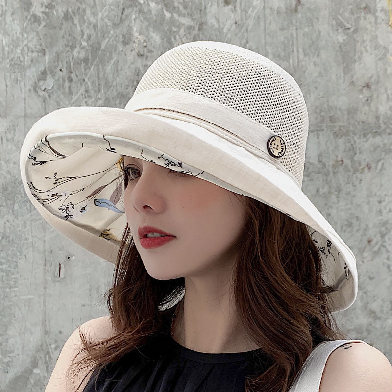 Summer Bucket Hat Women's UV Protection Big Brim Sun Hat