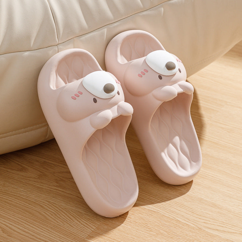 Couple Cartoon Bear Summer New Eva Sandals Women