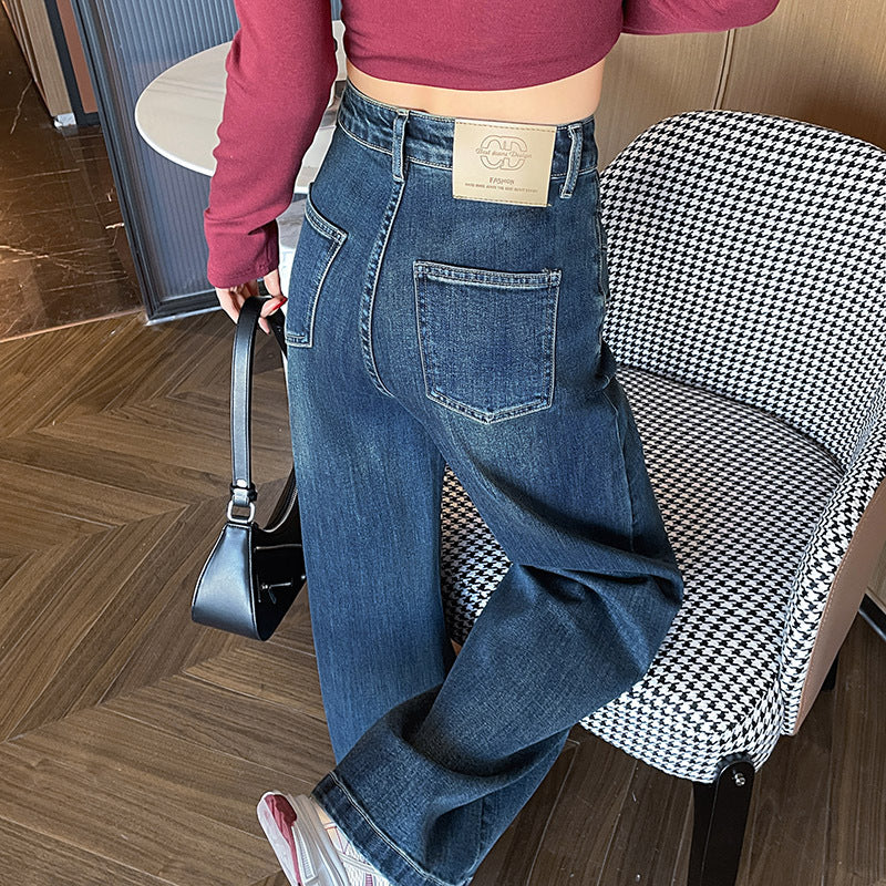 Dame Stretch Højtaljede Jeans Vintage