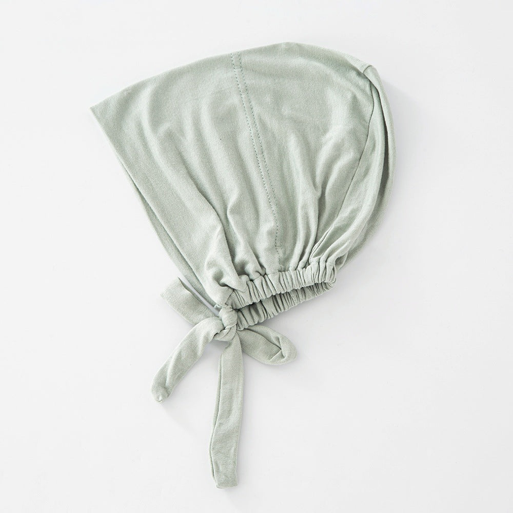 Women's Fashion Solid Color Lace-up Bottoming Hood