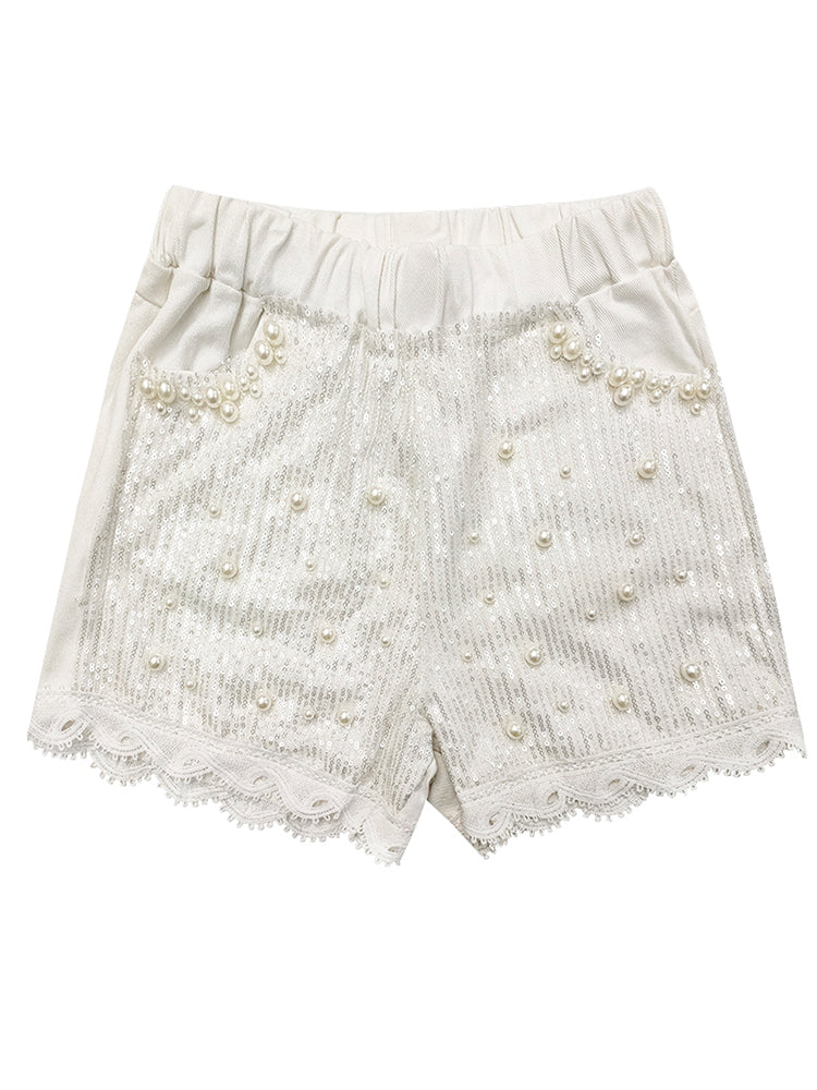 Women's Heavy Industry Pearl Sequin Lace Shorts