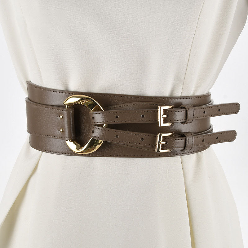 Irregular Leather Waist Seal Women's Decorative Suit Fashion Dress Sweater Bundle Belt