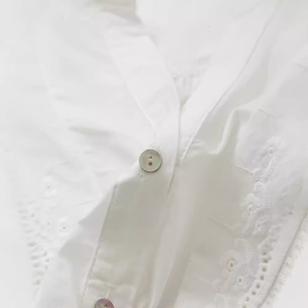 New Temperament V-neck Long Sleeve Satin Tie-dyed Pleated Irregular Shirt Women