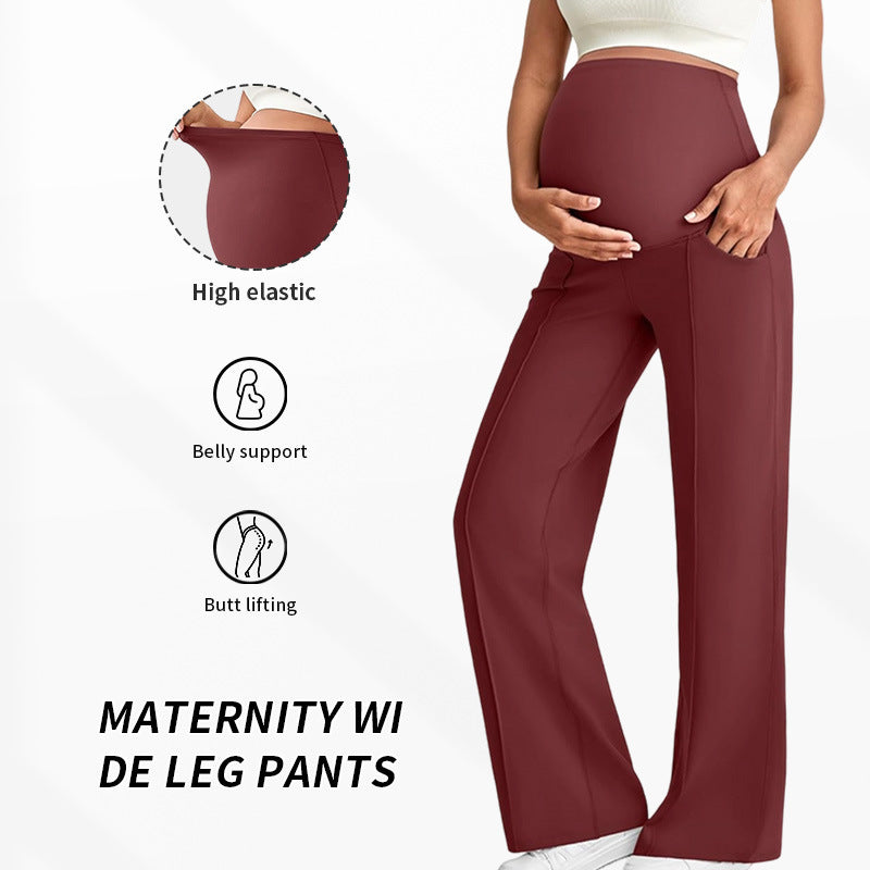Maternity Belly Support Straight Leg Pants