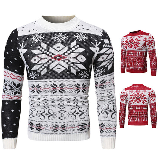 Men's Christmas Fawn Contrast Color Fashion Versatile