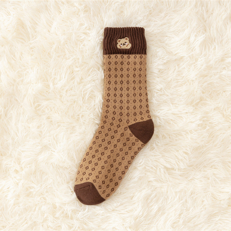 Autumn And Winter New Socks Women's Thickened Fleece-lined Warm