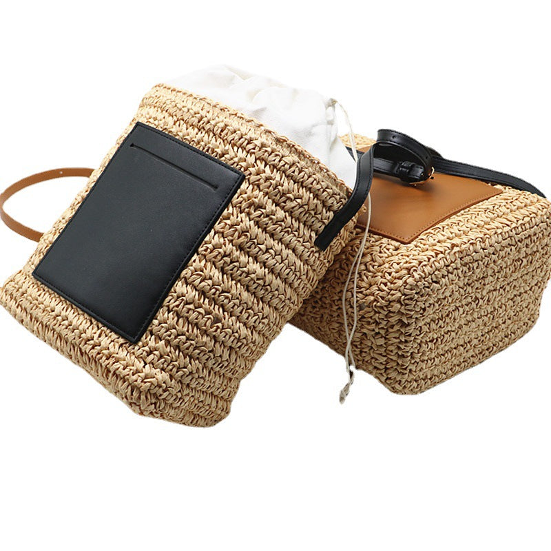 Straw Woven Bag Street Fashion Atmosphere Messenger